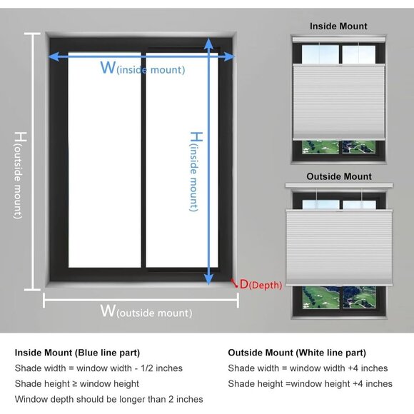 Blackout Cellular Shades Cordless Top Down Bottom Up Blinds 1.5" 44x72 honeycomb - Picture 8 of 9